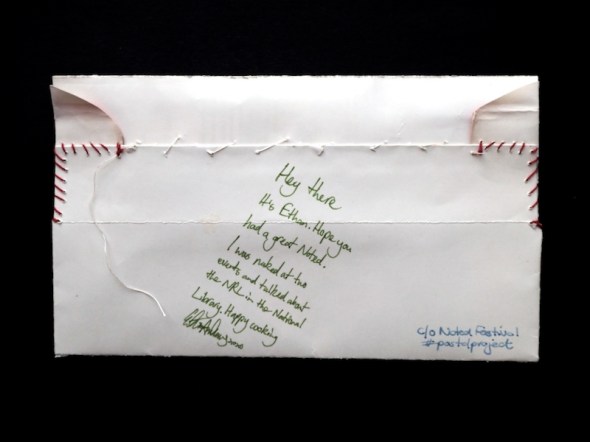 letter no 14 Noted Festival Postal Project indigo eli 2016