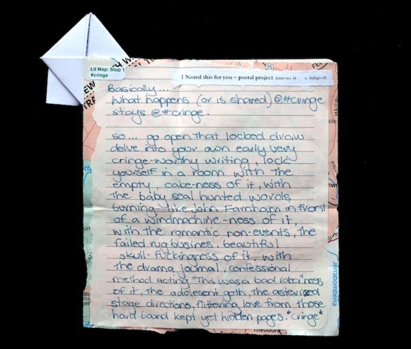 letter no 14 Noted Festival Postal Project indigo eli 2016