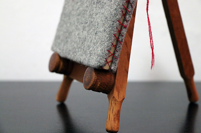 in.definite artwork detail .. a close up of the text in the work ... rounded black letters are printed on a softened white paper background, some letters are much larger than others .. the words read across regardless of size, but the enlarged letters create contrasting words and meaning .. in this cropped section, the words include determination, detention is enlarged from this, and ‘of his rights and obligations’ the word no or not is enlarged from this section .. the edge of the image and text blur